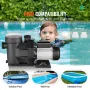 Swimmingpoolpumpe, 1,5 hk 1100 W over jorden poolpumpe, max