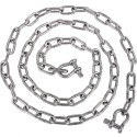 Ankerkæde, 20 'x 5/16 "316 Rustfrit stålkæde, 3/8" Anchor Chain Shackle, 7120 lbs Anchor Lead Chain Breaking Load,