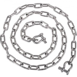Anchor Chain, 20' x 5/16" 316 Stainless Steel Chain, 3/8" Anchor Chain Shackle, 7120lbs Anchor Lead Chain Breaking Load,