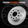 Rear Brake Kit Compatible with Audi A3 (8P), VW Golf 5 6, Seat LEON, SKODA OCTAVIA, ALTEA, Brake Rotors Ceramic Brake Pads Repla