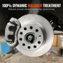 Rear Brake Kit Compatible with Audi A3 (8P), VW Golf 5 6, Seat LEON, SKODA OCTAVIA, ALTEA, Brake Rotors Ceramic Brake Pads Repla