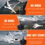 RC Plane, 2.4GHZ 4 Channel Remote Control Airplane with 6-Axis Gyro Stabilizer, Ready to Fly Fighter Aircraft Plane Toy with 2 B
