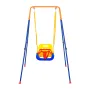 Swing Sets for Backyard, 3-in-1 Toddler Swing Set with 4 Sandbags, Foldable Metal Stand, Easy to Assemble, Swingset Indoor/Outdo