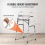Foldende Walker Aluminium Mobility Walker Aid med justerbar