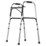 Folding Walker, 2-Button Folding Walkers with 8-Level Adjustable Height and Durable Handles, Lightweight Aluminum Mobility Walke
