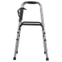 Folding Walker, 2-Button Folding Walkers with 8-Level Adjustable Height and Durable Handles, Lightweight Aluminum Mobility Walke