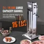 Manual Sausage Stuffer, 7 L / 15 LBS Vertical Sausage Machine, Dual-Speed Meat Stuffer, Made of Food-Grade 304 Stainless Steel, 