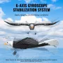 RC Plane, 2.4GHZ 2 Channel Remote Control Airplane with 6-Axis Gyro Stabilizer, Ready to Fly Eagle Aircraft Plane Toy with 2 Bat