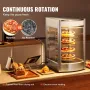 Commercial Food Warmer Display for 14" Pizza, 4-Tier Pizza Warmer with Rotary Steam Heating, 30℃~85℃ Temperature Control and Tem