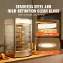 Commercial Food Warmer Display for 14" Pizza, 4-Tier Pizza Warmer with Rotary Steam Heating, 30℃~85℃ Temperature Control and Tem