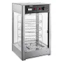 Commercial Food Warmer Display for 14" Pizza, 4-Tier Pizza Warmer with Rotary Steam Heating, 30℃~85℃ Temperature Control and Tem