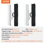 Feather Flag Pole Kit, 2 Packs Swooper Flag Pole 12.7 ft, Sign Flag Poles for Business Advertising Flags Outdoor, with Ground St