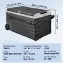 Car Refrigerator, 12 Volt Car Refrigerator Fridge, 115 L Dual Zone Portable Freezer with Wheels and Handle, -4℉-68℉, 12/24V DC a