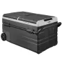 Car Refrigerator, 12 Volt Car Refrigerator Fridge, 115 L Dual Zone Portable Freezer with Wheels and Handle, -4℉-68℉, 12/24V DC a