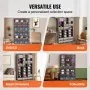 Media Storage Cabinet, 9-layer DVD Shelf Holds up to 756 CDs, Adjustable CD Shelves 27 Compartments, Protects & Organizes Music,