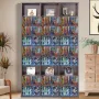Media Storage Cabinet, 9-layer DVD Shelf Holds up to 756 CDs, Adjustable CD Shelves 27 Compartments, Protects & Organizes Music,