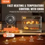 2-Tier Commercial Food Warmer Display, 800W Food Display Warmer with Light to Enhance Food Display, 30℃~85℃ Temperature Control,