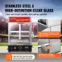 Hot Dog Steamer, 27L, 2-Tier Hot Dog Hut Steamer, 30℃~85℃ Temperature Control, Electric Bun Warmer with Tempered Glass Slide Doo