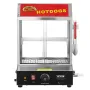 Hot Dog Steamer, 27L, 2-Tier Hot Dog Hut Steamer, 30℃~85℃ Temperature Control, Electric Bun Warmer with Tempered Glass Slide Doo