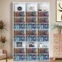 Media Storage Cabinet, 9-layer DVD Shelf Holds up to 756 CDs, Adjustable CD Shelves 27 Compartments, Protects & Organizes Music,