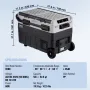 Portable Car Refrigerator, 12 Volt Car Refrigerator Fridge, 50 L / 52.8 QT Dual Zone Portable Freezer, -4℉-68℉ Adjustable Temper
