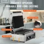 Commercial Panini Press Grill Electric Sandwich Maker Griddle Plate 35.6x22.9 cm
