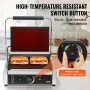 Commercial Panini Press Grill Electric Sandwich Maker Griddle Plate 35.6x22.9 cm
