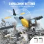 RC Plane, 2.4GHZ 3 Channel Remote Control Airplane with 6-Axis Gyro Stabilizer, Ready to Fly Fighter Aircraft Plane Toy with 2 B