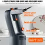 Commercial Immersion Blender, 750 Watt Heavy Duty Hand Mixer, Variable Speed Kitchen Stick Mixer with 304 Stainless Steel Blade,