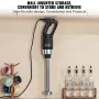 Commercial Immersion Blender, 750 Watt Heavy Duty Hand Mixer, Variable Speed Kitchen Stick Mixer with 304 Stainless Steel Blade,