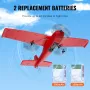 RC Plane, 2.4GHZ 2 Channel Remote Control Airplane with 6-Axis Gyro Stabilizer, Ready to Fly Aircraft Plane Toys with 2 Batterie