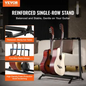 5-rum guitar stand et gulvstående sammenfoldeligt rack hold op