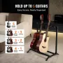 5-Space Guitar Stand, Hold Up to 5 Guitars, Floor-Standing Multiple Guitars Display Foldable Rack with Anti-Slip Base Security P