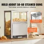 Commercial Nacho Chip Warmer, 80L Chip Warmer Machine with Heating Base and Warming Light, Nacho Machine with Deflection Board, 