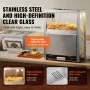 Commercial Nacho Chip Warmer, 80L Chip Warmer Machine with Heating Base and Warming Light, Nacho Machine with Deflection Board, 