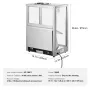 Commercial Nacho Chip Warmer, 80L Chip Warmer Machine with Heating Base and Warming Light, Nacho Machine with Deflection Board, 