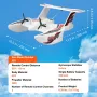 RC Plane, 2.4GHZ 3 Channel Remote Control Airplane with 6-Axis Gyro Stabilizer, Ready to Fly Amphibious Aircraft Plane Toy with 