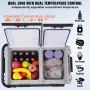 Portable Car Refrigerator, 12 Volt Car Refrigerator Fridge, 40 L / 42.3 qt Dual Zone Portable Freezer, -4℉-68℉ Adjustable Temper