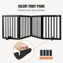 Free Standing Dog Gate, 24" H x 80.3" W Freestanding Pet Gate, 4 Panels Foldable Dog Gate for Wide and Narrow Passageways, Expan