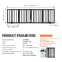 Free Standing Dog Gate, 24" H x 80.3" W Freestanding Pet Gate, 4 Panels Foldable Dog Gate for Wide and Narrow Passageways, Expan
