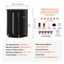 Collapsible Rain Barrel, 53 Gallon/201 L Portable Rain Water Collection Barrel, PVC Rainwater Collection System with Spigots and