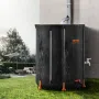 Collapsible Rain Barrel, 53 Gallon/201 L Portable Rain Water Collection Barrel, PVC Rainwater Collection System with Spigots and