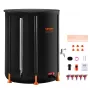 Collapsible Rain Barrel, 53 Gallon/201 L Portable Rain Water Collection Barrel, PVC Rainwater Collection System with Spigots and
