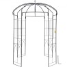 Birdcage Form Garden Arbor, 9 \'High X 6,6 \' bred, kraftig smedejern Arbor, bryllupsbue trellis til klatring vinstokke i
