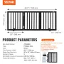 Free Standing Dog Gate, 24" H x 60" W Freestanding Pet Gate, 3 Panels Foldable Dog Gate for Wide and Narrow Passageways, Expanda