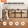 Free Standing Dog Gate, 32" H x 96.5" W Freestanding Pet Gate, 4 Panels Foldable Dog Gate for Wide and Narrow Passageways, Expan