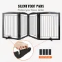 Free Standing Dog Gate, 32" H x 96.5" W Freestanding Pet Gate, 4 Panels Foldable Dog Gate for Wide and Narrow Passageways, Expan
