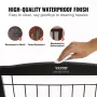 Free Standing Dog Gate, 32" H x 96.5" W Freestanding Pet Gate, 4 Panels Foldable Dog Gate for Wide and Narrow Passageways, Expan