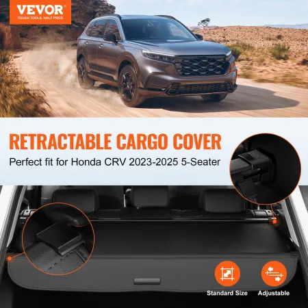Retractable Cargo Cover for Honda, Upgraded Waterproof Trunk Cover Security Shield Shade for Honda CRV 2023-2025 5-Seater, UV Re