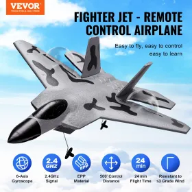 RC Airplane Fighter EPP Foam RC Plane Toy with 2.4 GHz Remote Control